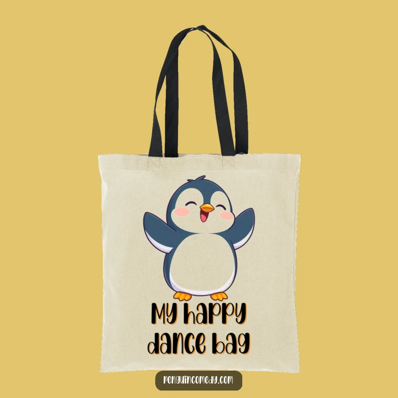 Funny Joyful Penguin Flapping Tote Bag - Carry Your Happiness